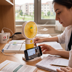 Ananas Tasarımlı Mini Masa Fanı – 3 Kademeli USB Vantilatör